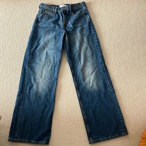 Banana Republic high rise rigid wide leg jeans